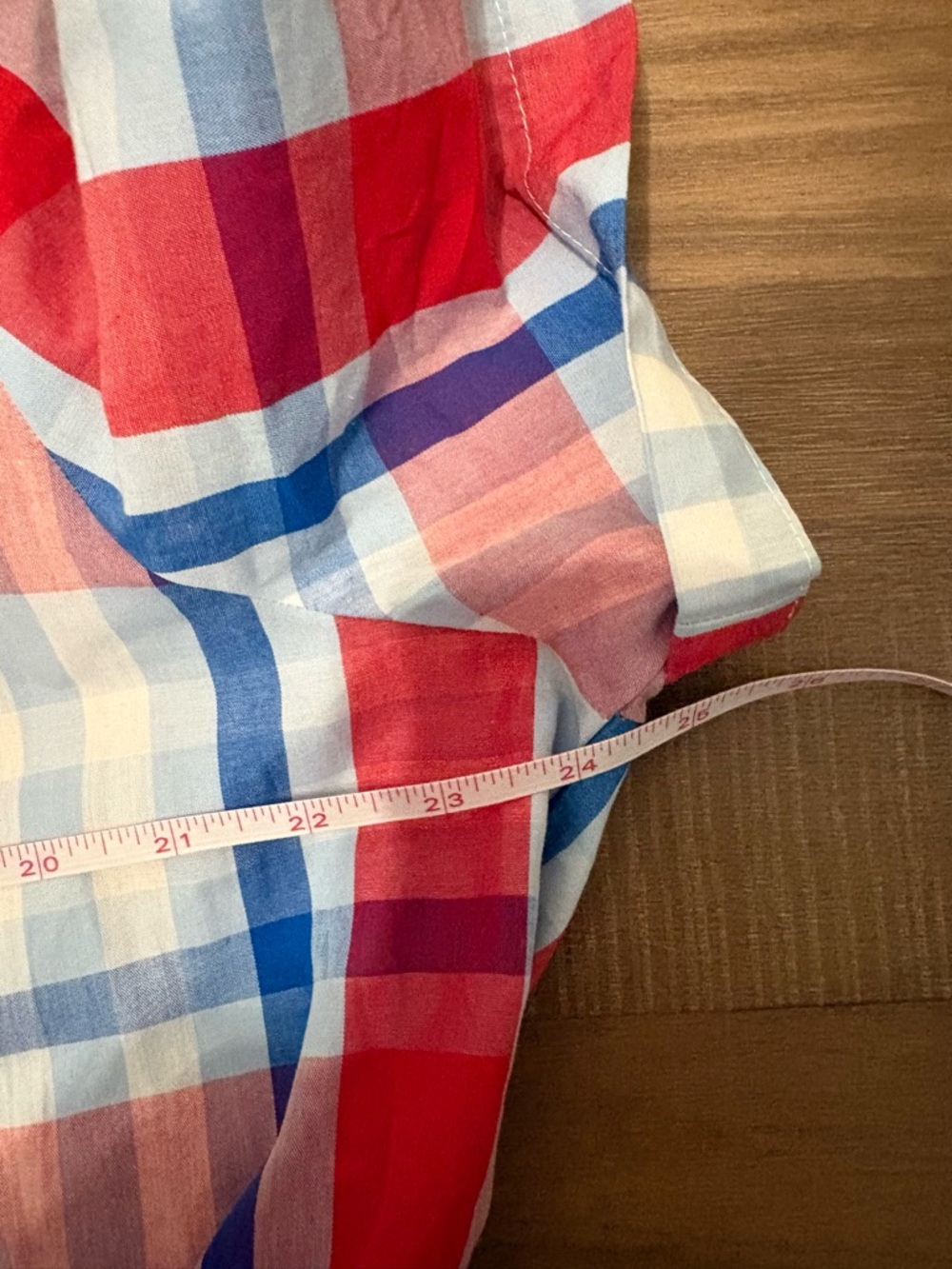 NWT Anthony Richards Red & Blue Plaid Button-Front Dress - Picture 5 of 8